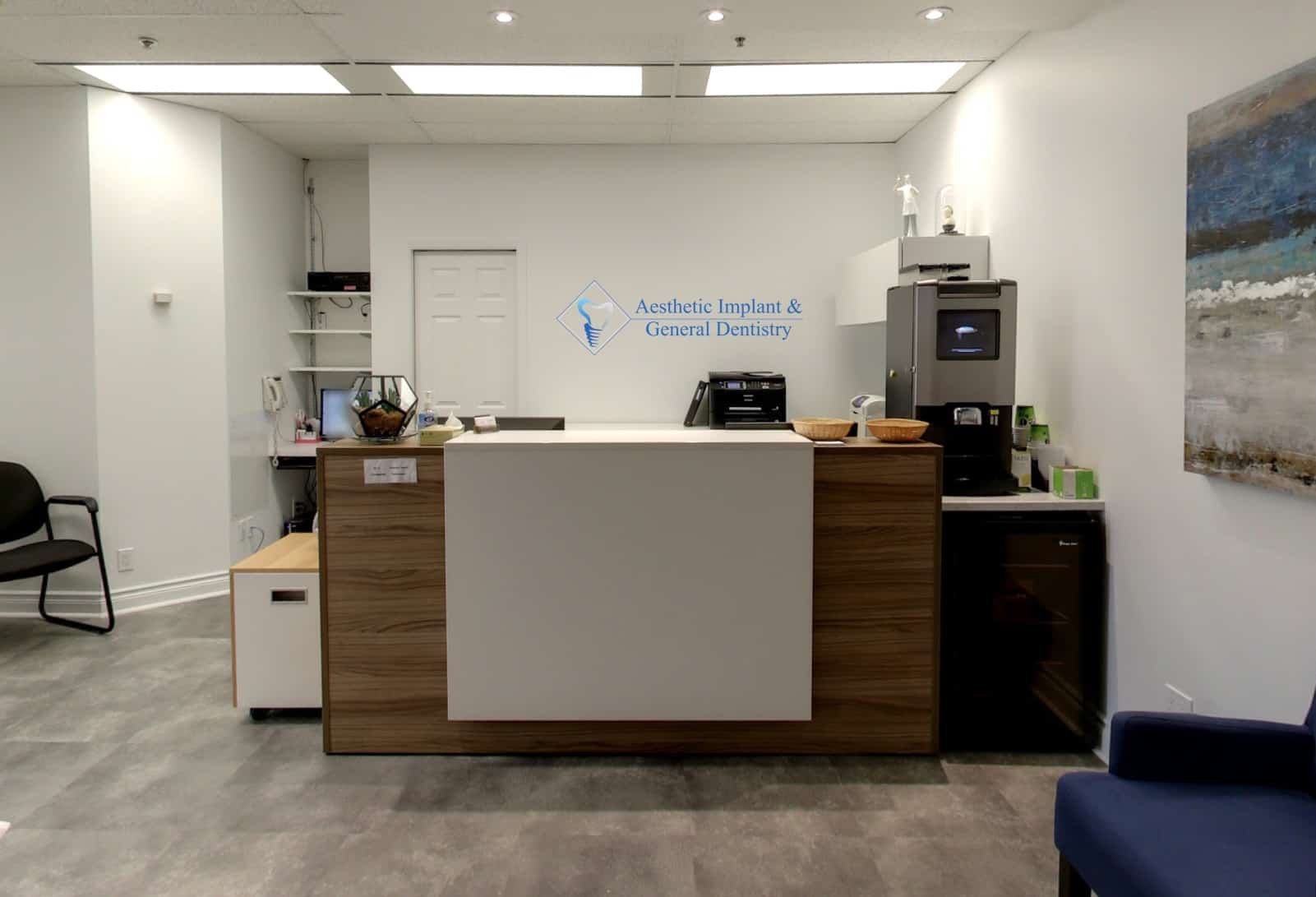 Aesthetic Implant Dentistry reception area.