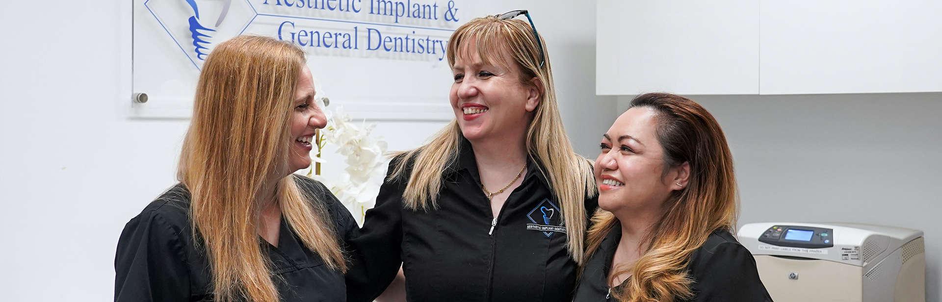 Close up shot of a happy dental staff inside clinic